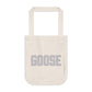 Goose Zip Code - Gray & Purple Organic Canvas Tote Bag