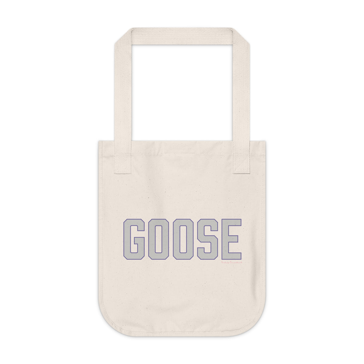 Goose Zip Code - Gray & Purple Organic Canvas Tote Bag