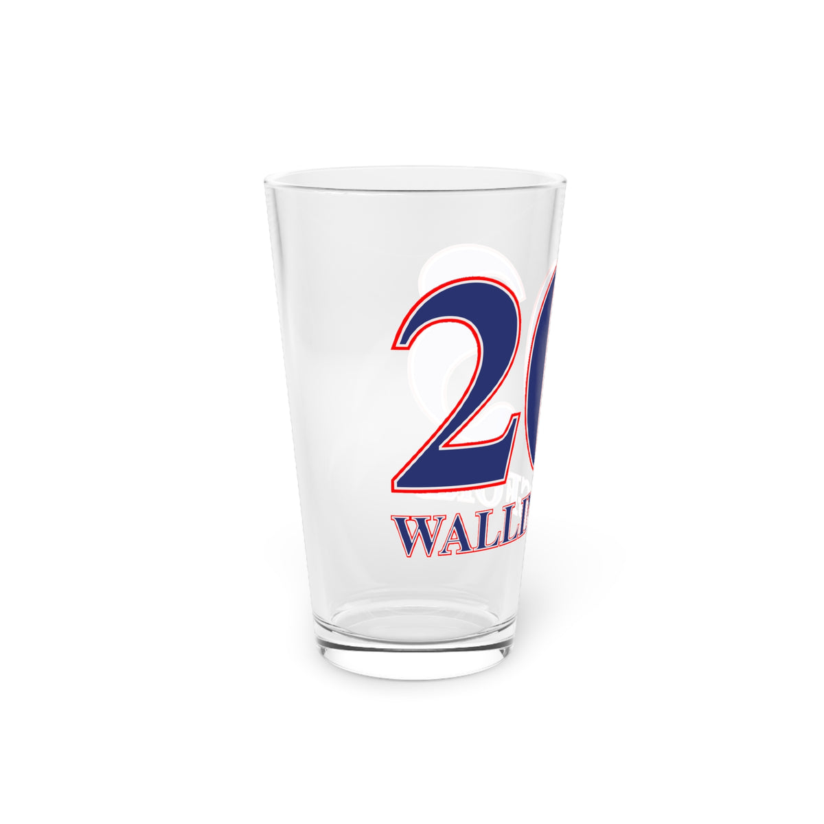 Wallingford Red, White & Blue Pint Glass, 16oz