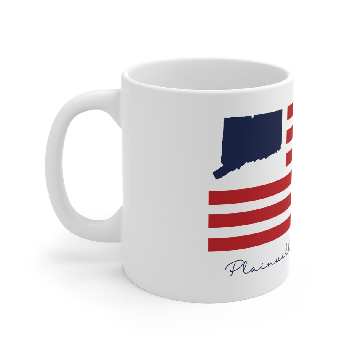 Plainville Connecticut Flag Mug 11oz