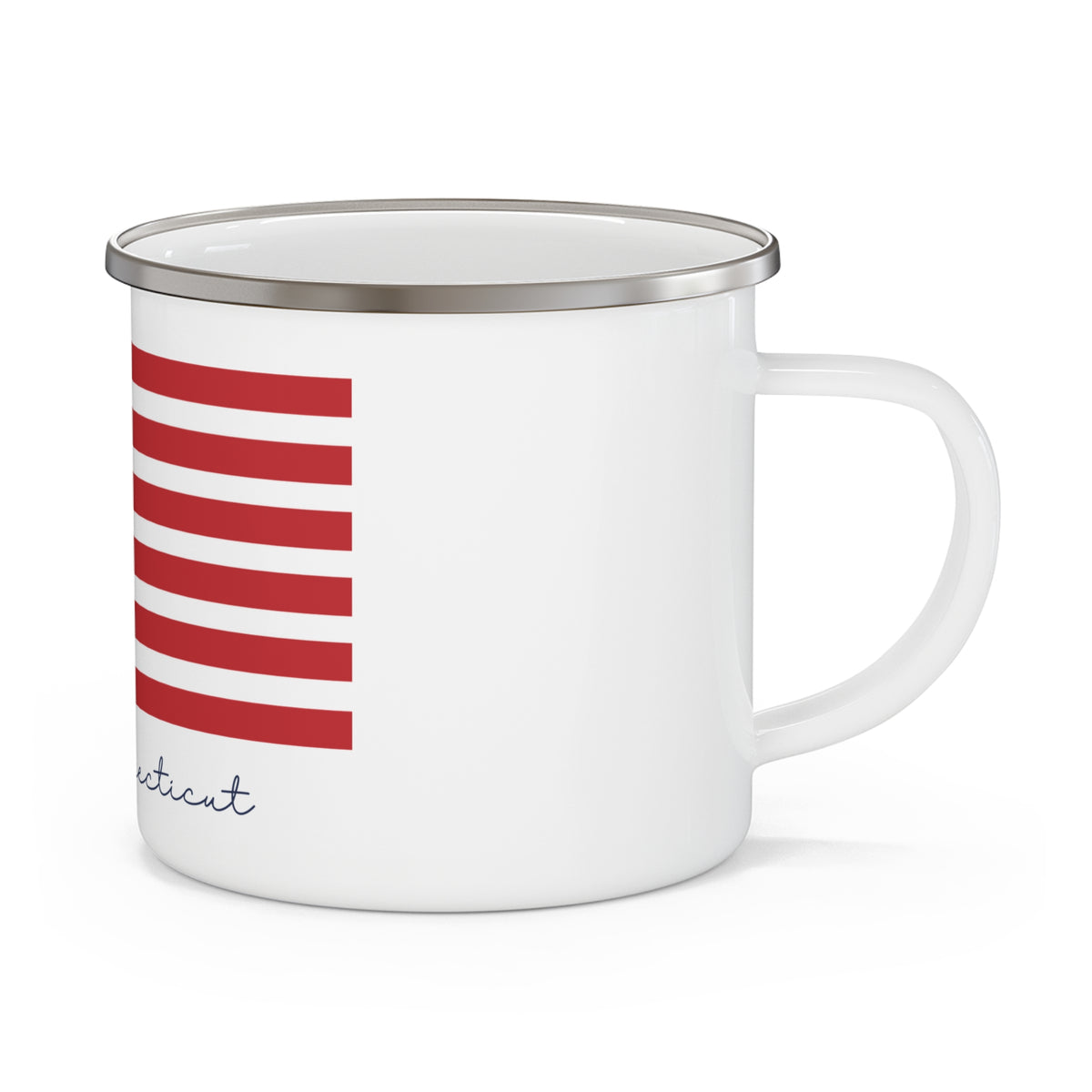 Sharon Connecticut Flag Enamel Camping Mug