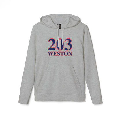 203 Weston Red White & Blue adidas Unisex Fleece Hoodie