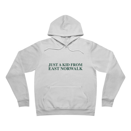 Just a kid from East Norwalk Unisex Sponge Fleece Pullover Hoodie