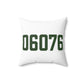 06076 Union Connecticut Zip Code Spun Polyester Square Pillow