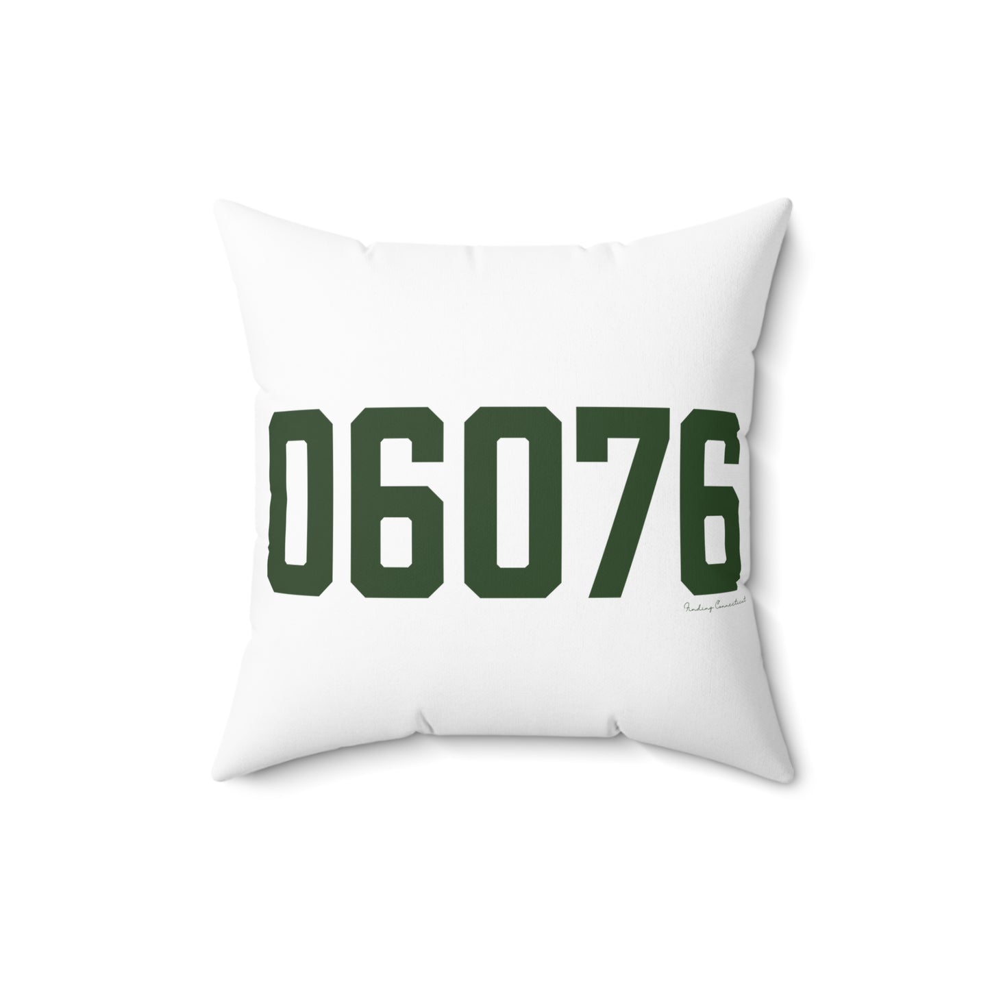 06076 Union Connecticut Zip Code Spun Polyester Square Pillow