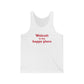 Wolcott is My Happy Place Unisex Jersey Tank Top