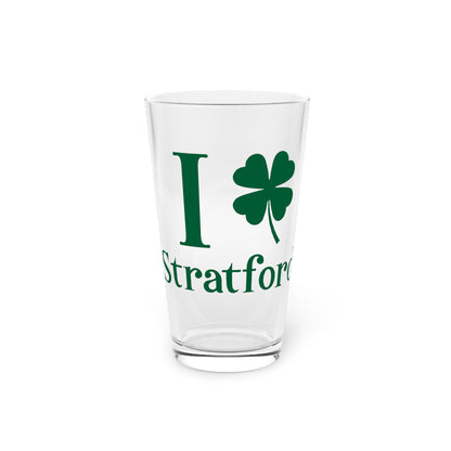 I Clover Stratford Pint Glass, 16oz