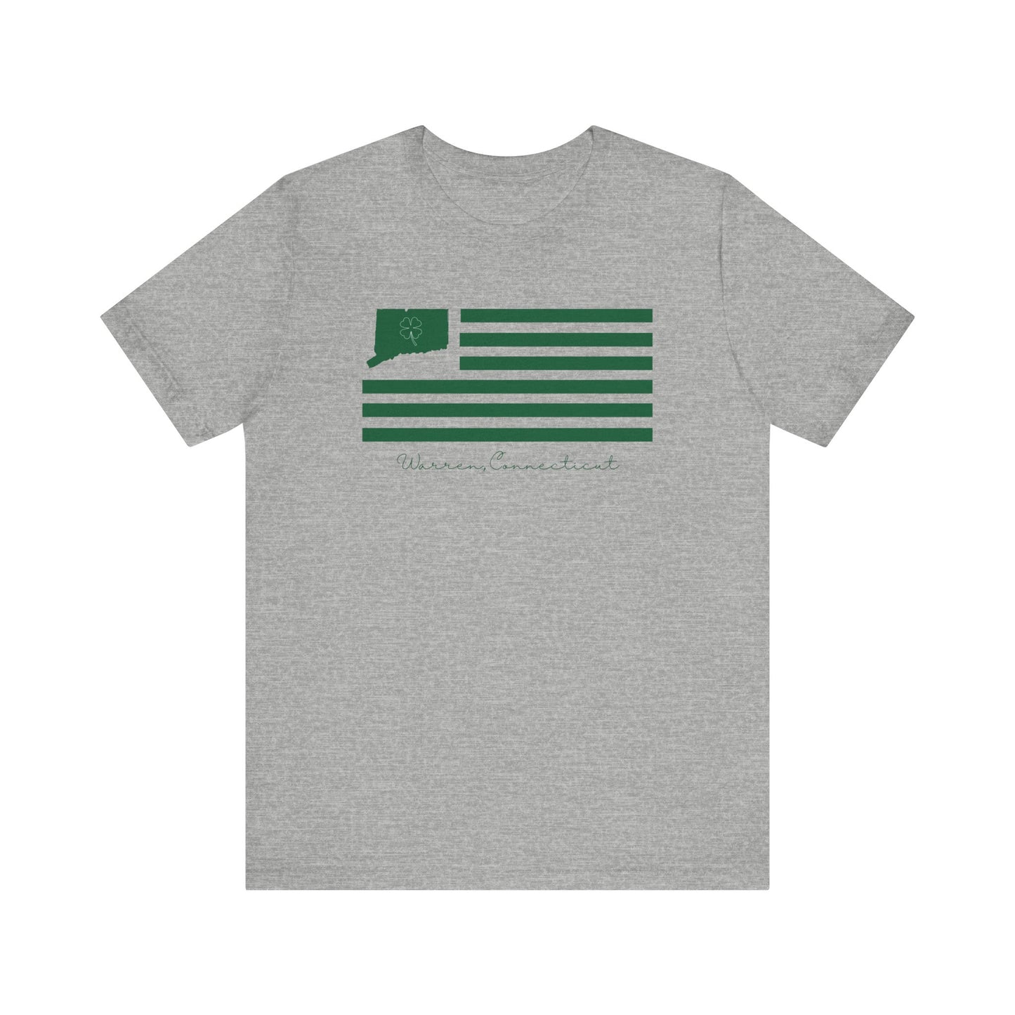 Warren Connecticut St. Patrick’s Day Flag Unisex Jersey Short Sleeve T-Shirt