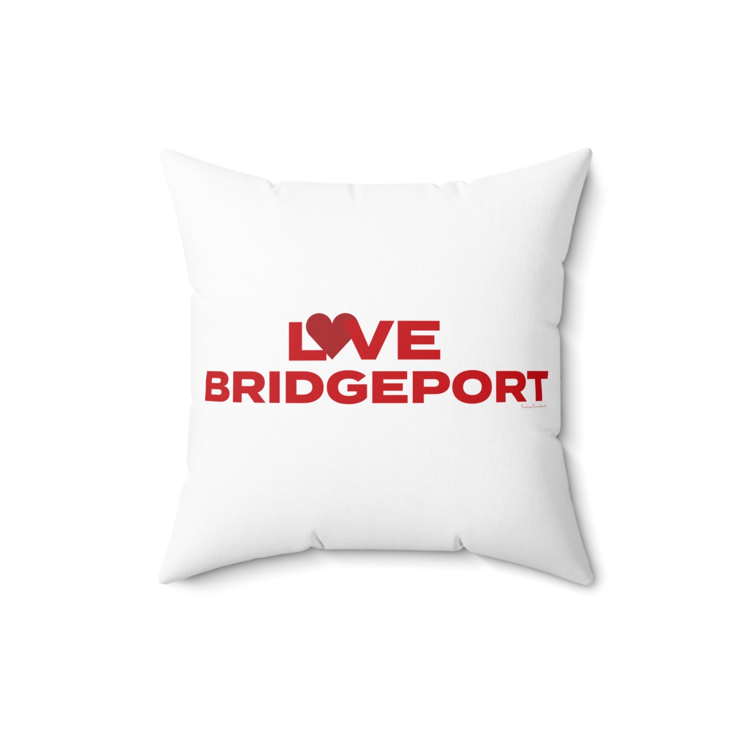 Love Bridgeport Spun Polyester Square Pillow