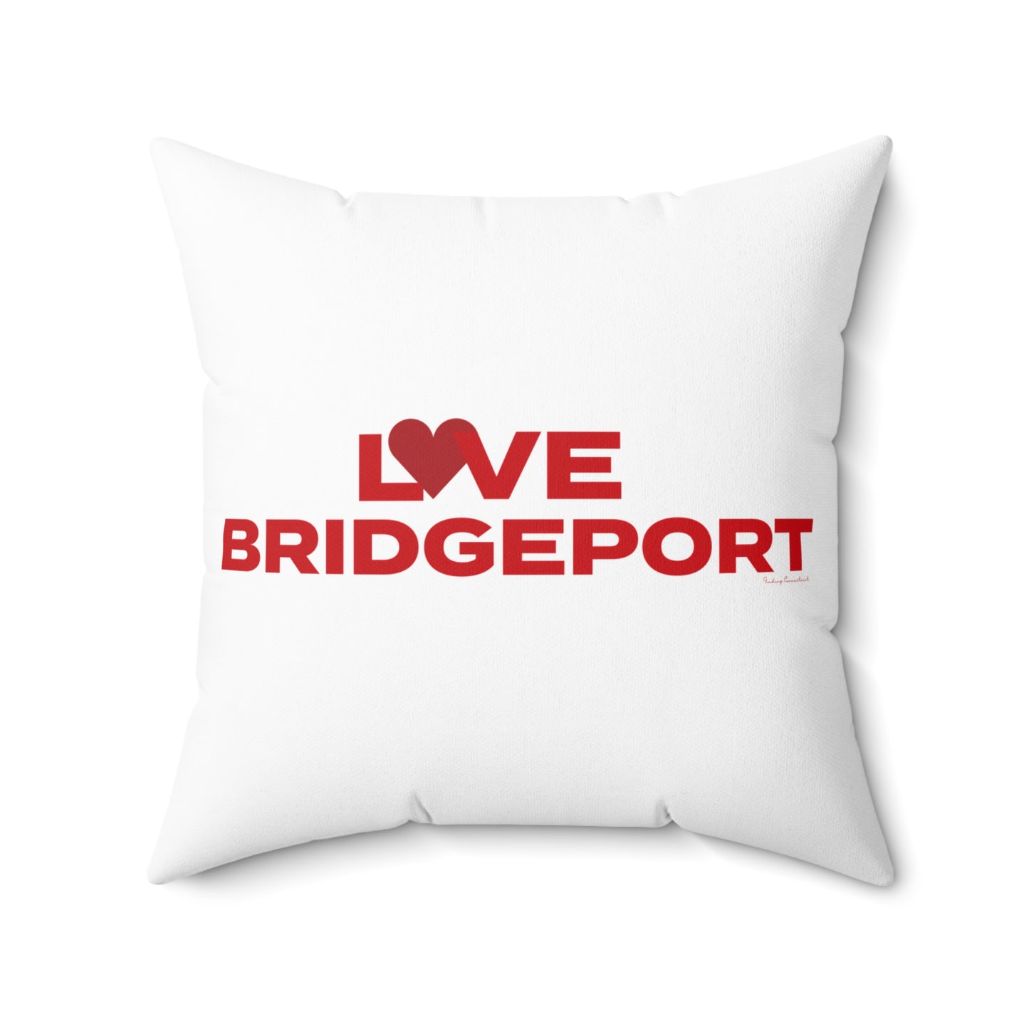 Love Bridgeport Spun Polyester Square Pillow