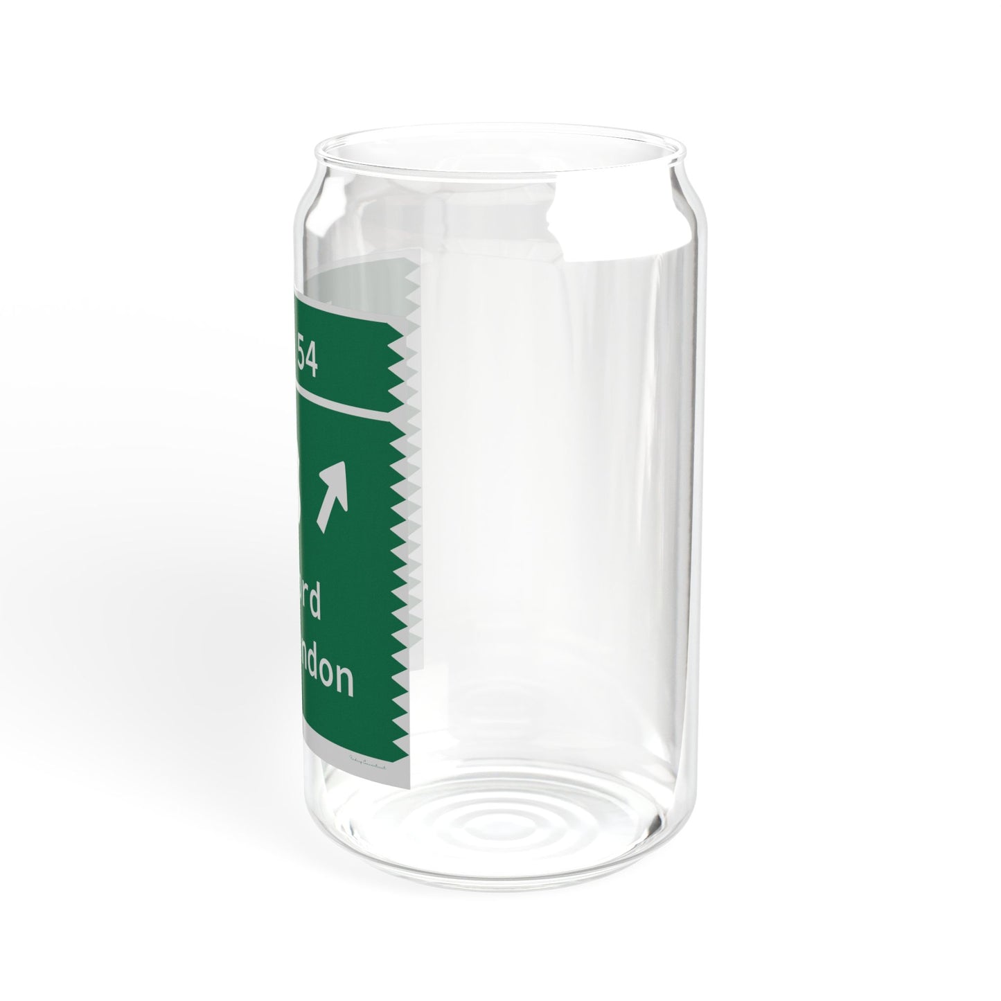Vintage Merritt Parkway Exit 54 Sign Sipper Glass, 16oz