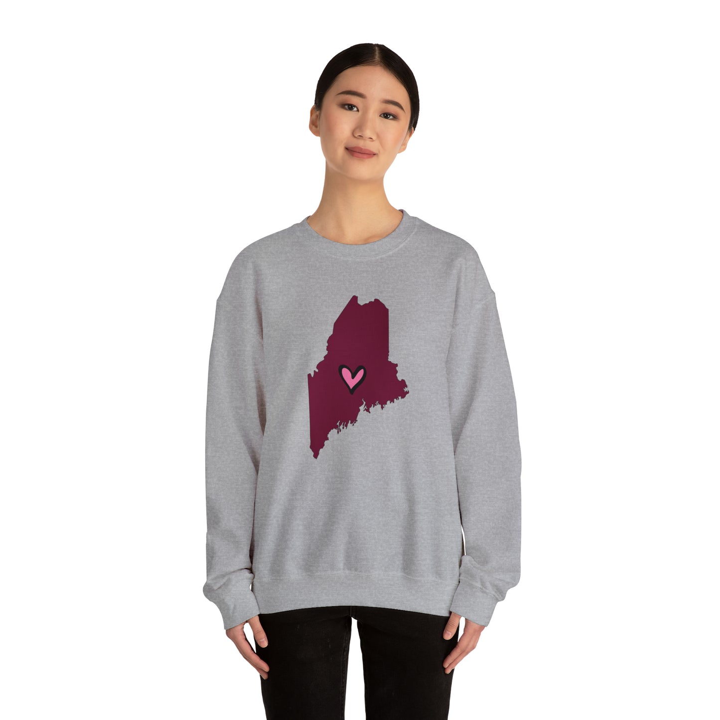 Maine Love (maroon) Unisex Heavy Blend™ Crewneck Sweatshirt