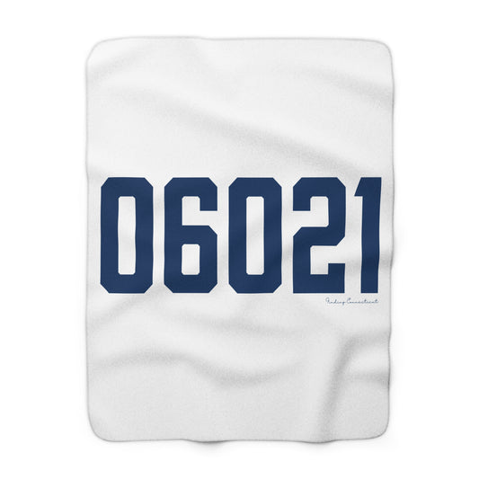 06021 Colebrook Connecticut Zip Code Sherpa Fleece Blanket