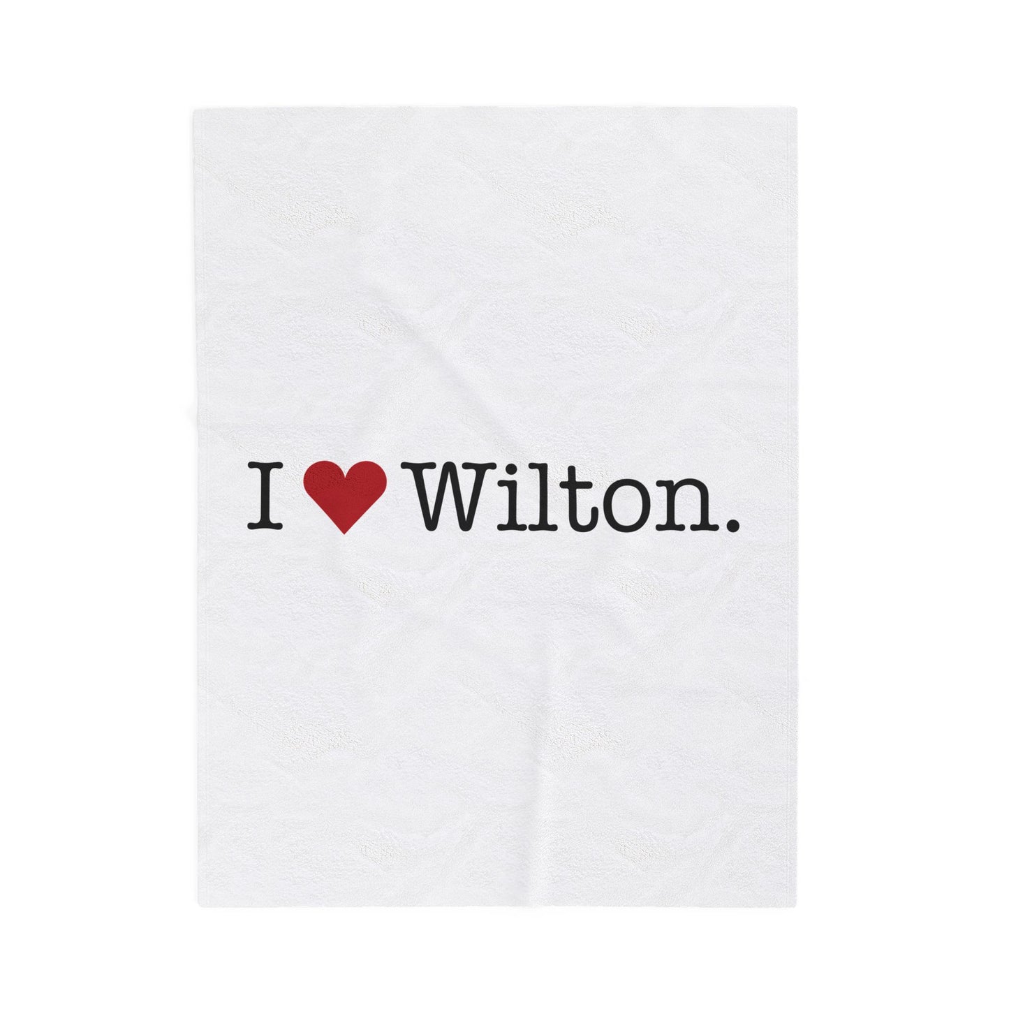 I Heart Wilton. Velveteen Plush Blanket