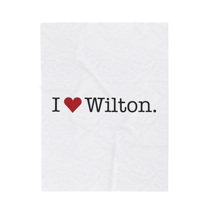 I Heart Wilton. Velveteen Plush Blanket