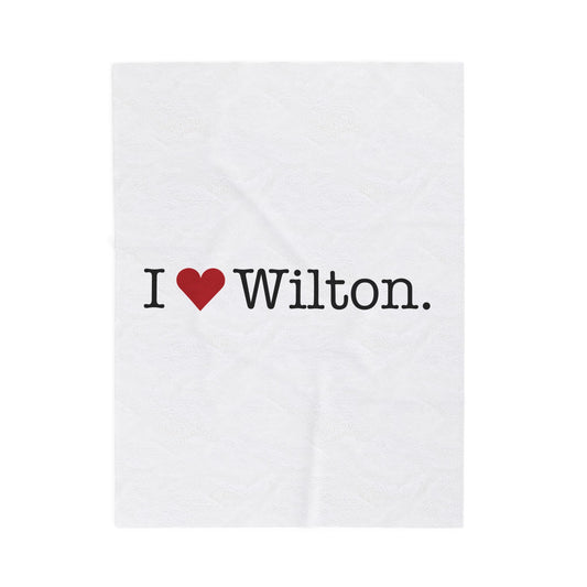 I Heart Wilton. Velveteen Plush Blanket
