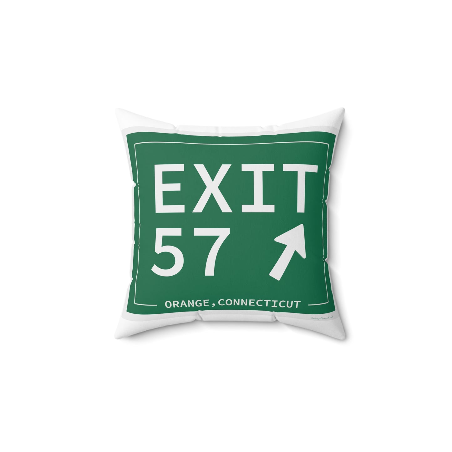 Vintage Exit 57 WCP Sign Spun Polyester Square Pillow