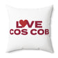 Love Cos Cob Spun Polyester Square Pillow