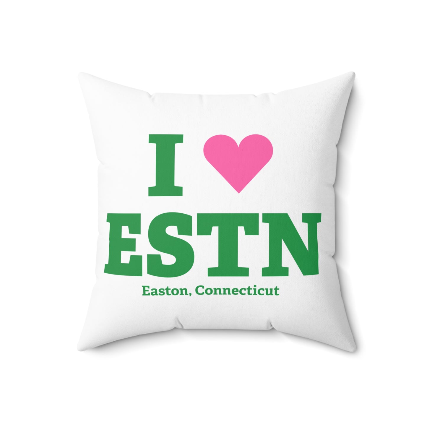 I Heart ESTN Spun Polyester Square Pillow