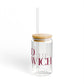 41 Tilt Old Greenwich Glass Can with Straw and Lid, 16oz