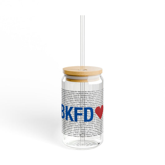 Brookfield Love Glass Can with Straw and Lid, 16oz