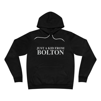 Just a kid from Bolton Unisex Sponge Fleece Pullover Hoodie