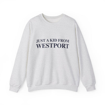 Just a kid from Westport Unisex Heavy Blend™ Crewneck Sweatshirt