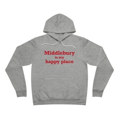 Middlebury is My Happy Place Unisex Sponge Fleece Pullover Hoodie