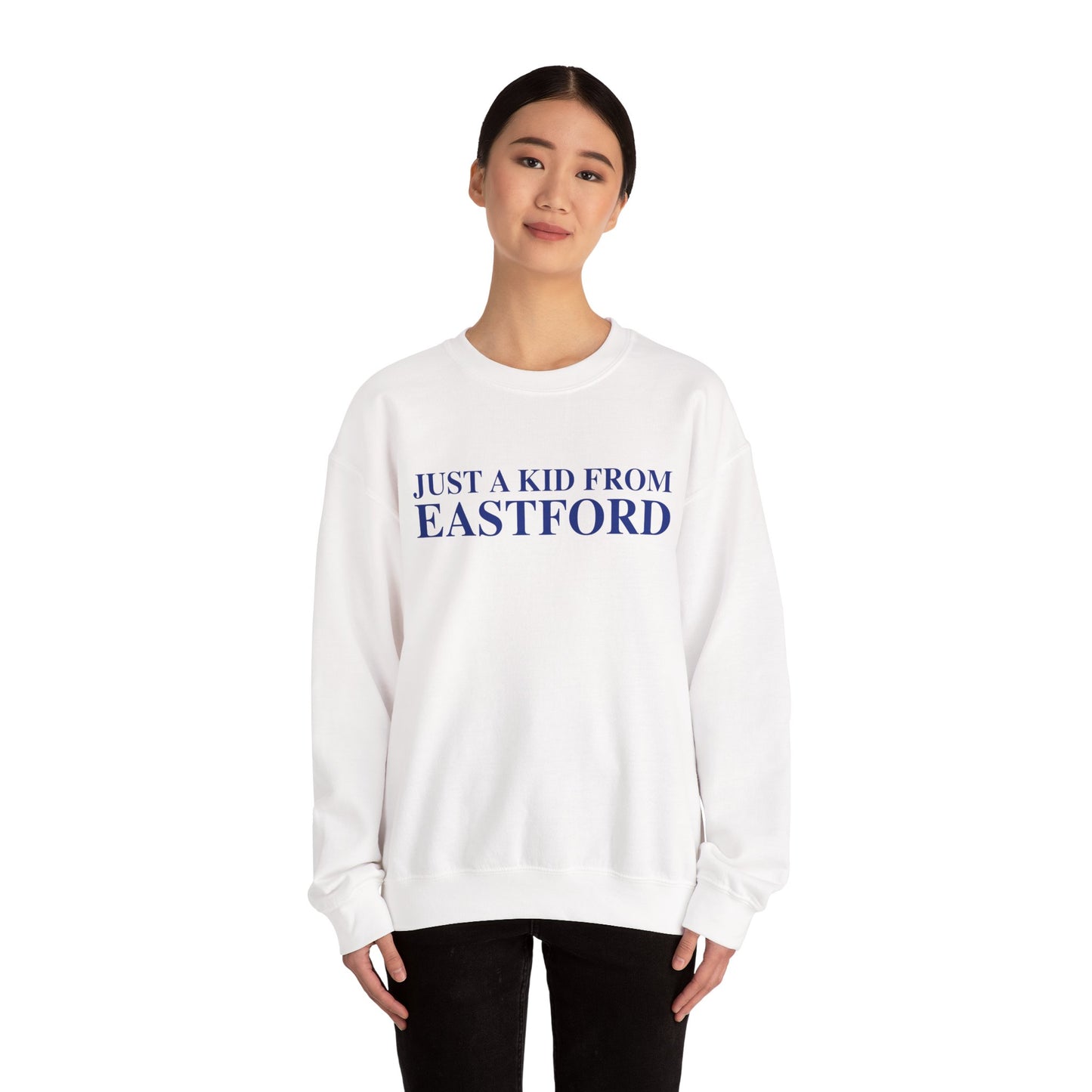 Just a kid from Eastford Unisex Heavy Blend™ Crewneck Sweatshirt