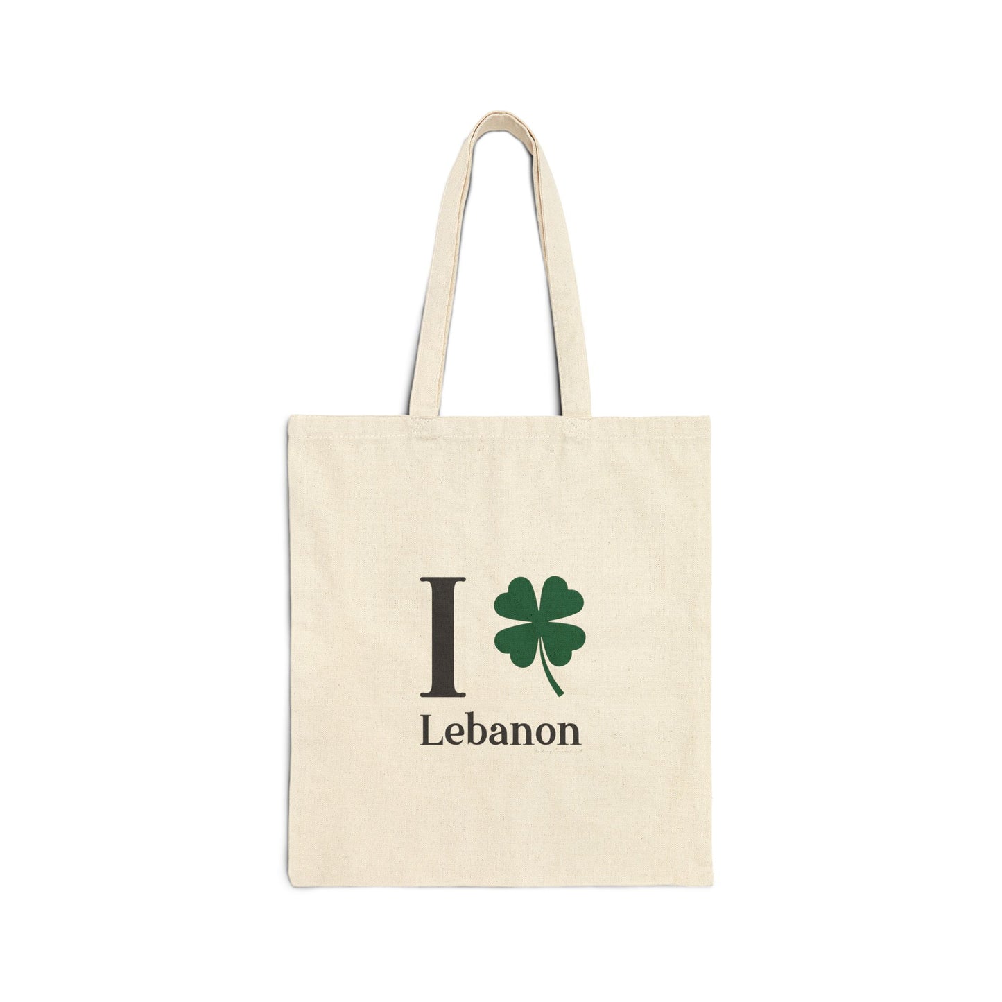 I Clover Lebanon Cotton Canvas Tote Bag