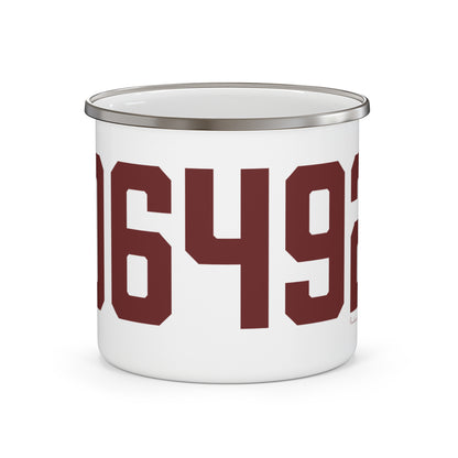 06492 Wallingford Connecticut Zip Code Enamel Camping Mug