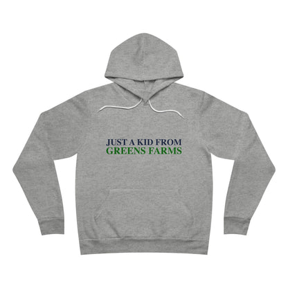 Just a kid from Greens Farms Unisex Sponge Fleece Pullover Hoodie Sweatshirt