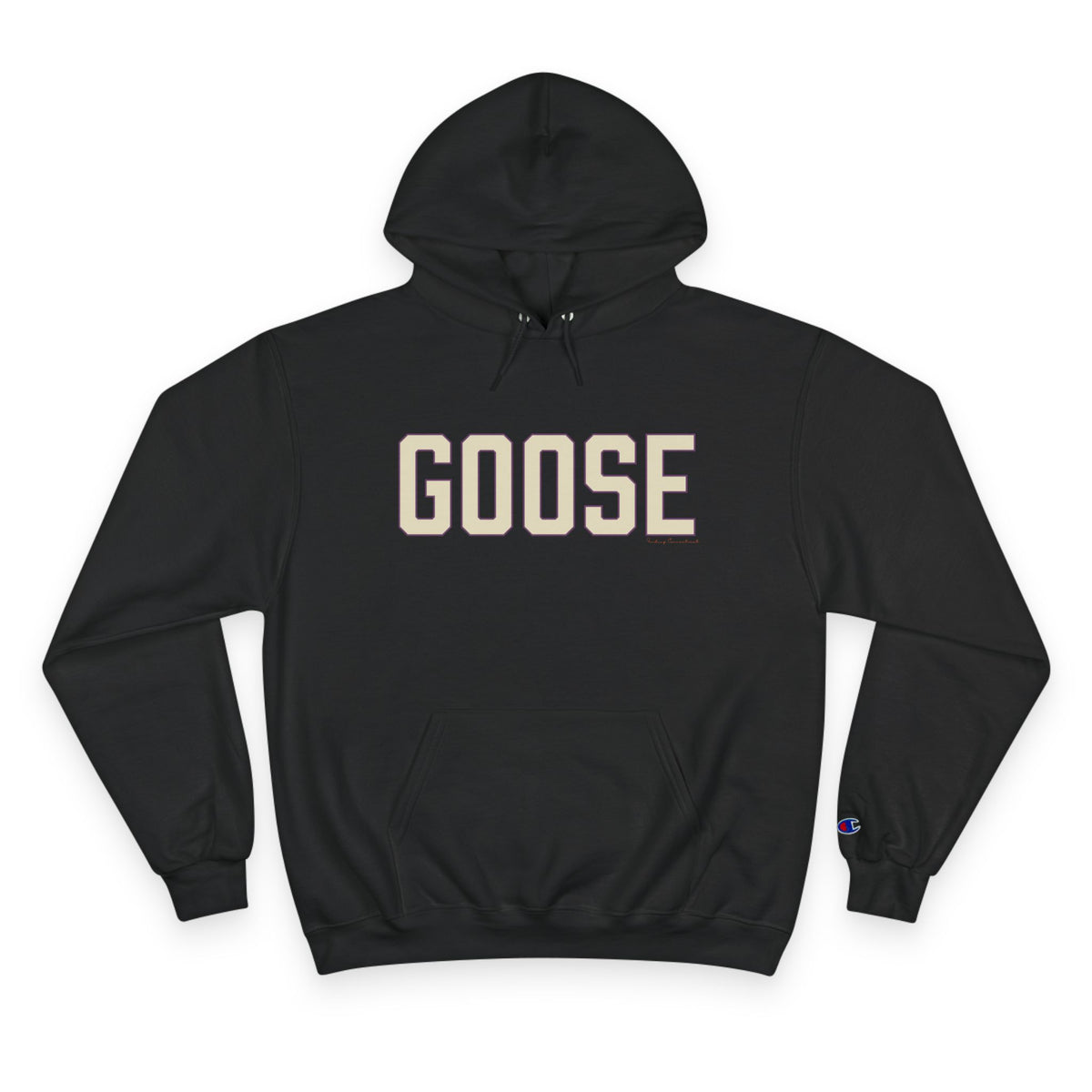 Goose Zip Code Cream & Purple Champion Hoodie