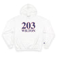 203 Wilton Red White & Blue Champion Hoodie