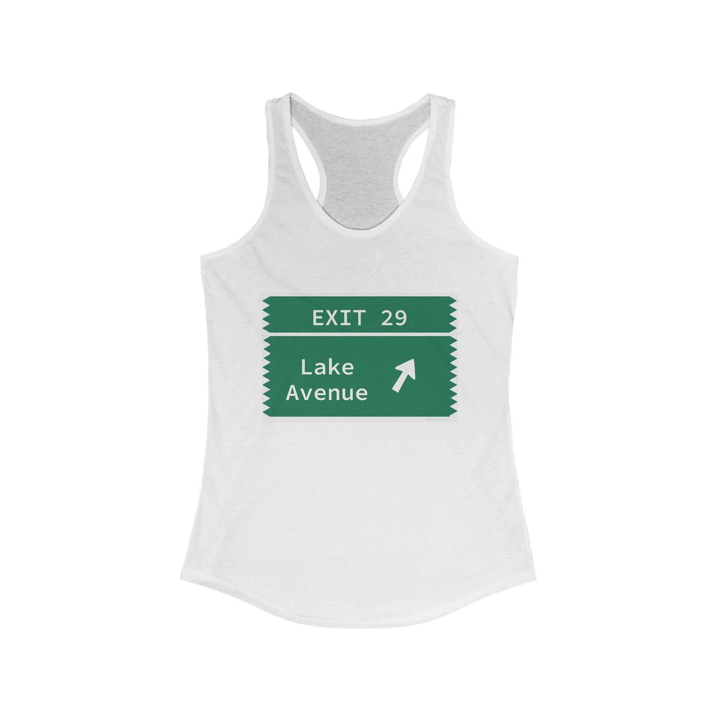 Vintage Merritt Parkway Exit 29 Sign Women's Ideal Racerback Tank Top