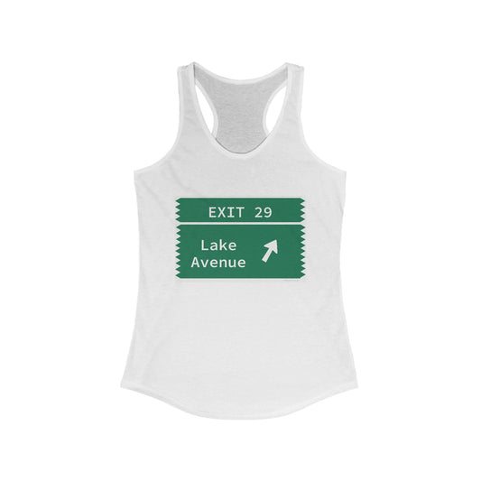 Vintage Merritt Parkway Exit 29 Sign Women's Ideal Racerback Tank Top