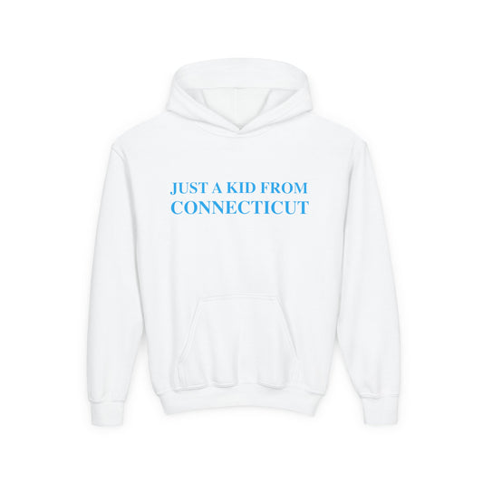 Just a kid from Connecticut Youth Heavy Blend Hooded Sweatshirt
