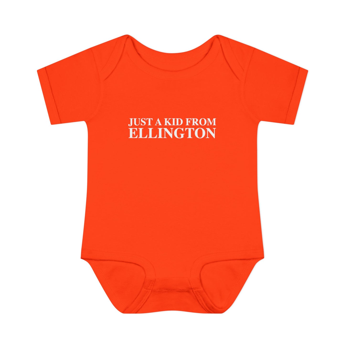 Just a kid from Ellington Infant Baby Rib Bodysuit