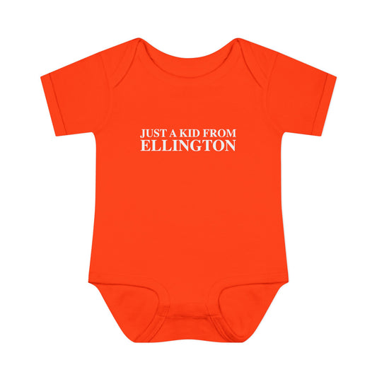 Just a kid from Ellington Infant Baby Rib Bodysuit
