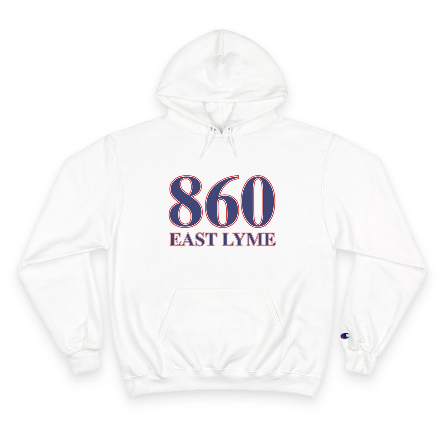 860 East Lyme Red White & Blue Champion Hoodie