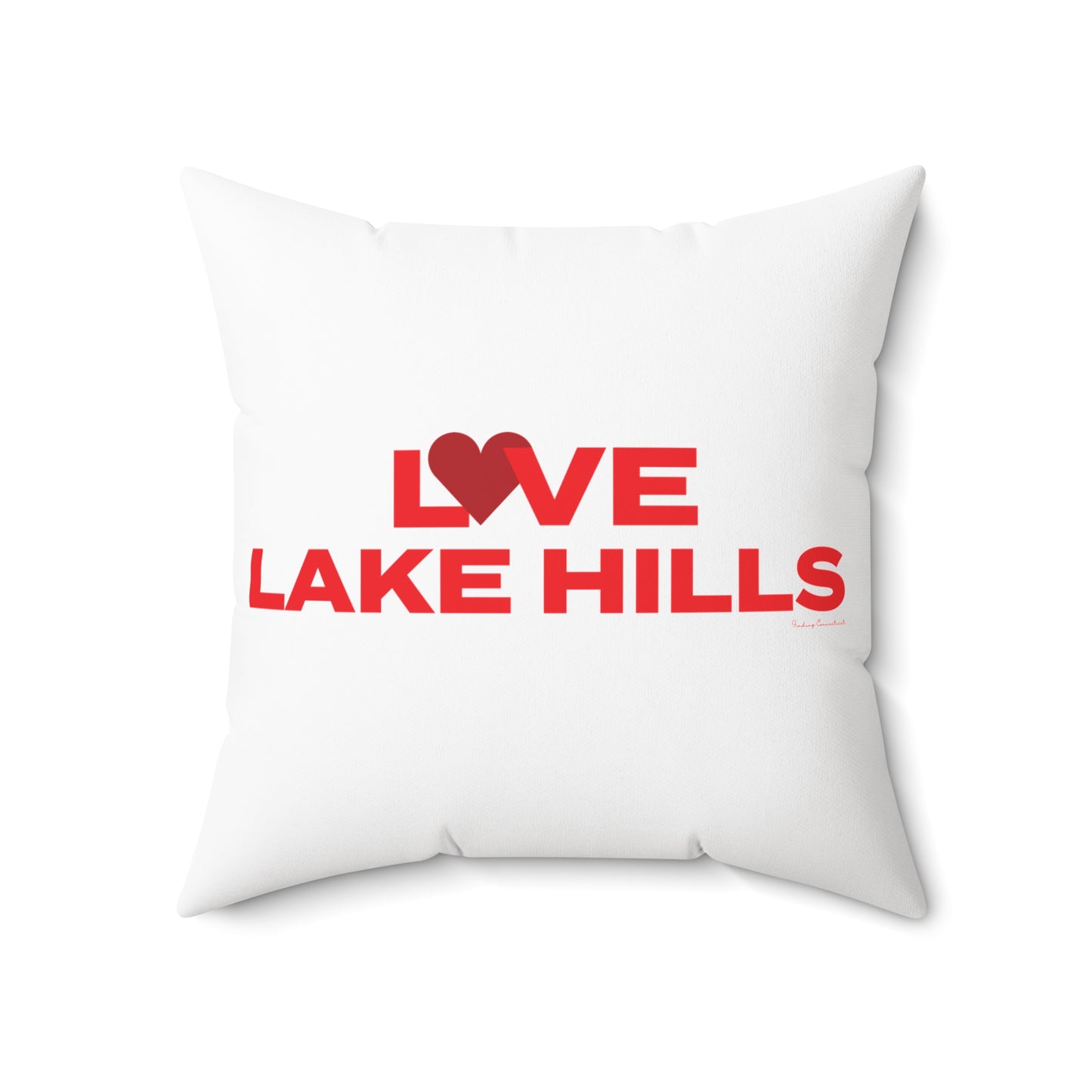 Love Lake Hills Spun Polyester Square Pillow
