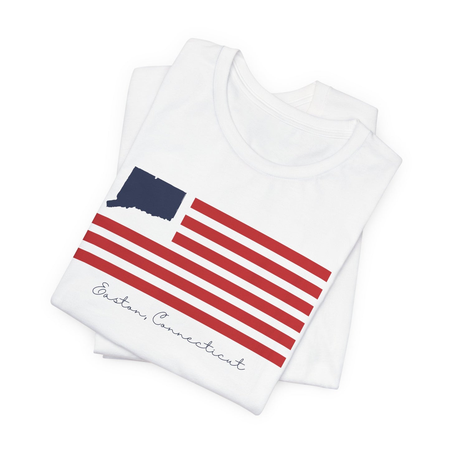 Easton Connecticut Flag Unisex Jersey Short Sleeve T-Shirt