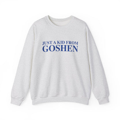 Just a kid from Goshen Unisex Heavy Blend™ Crewneck Sweatshirt