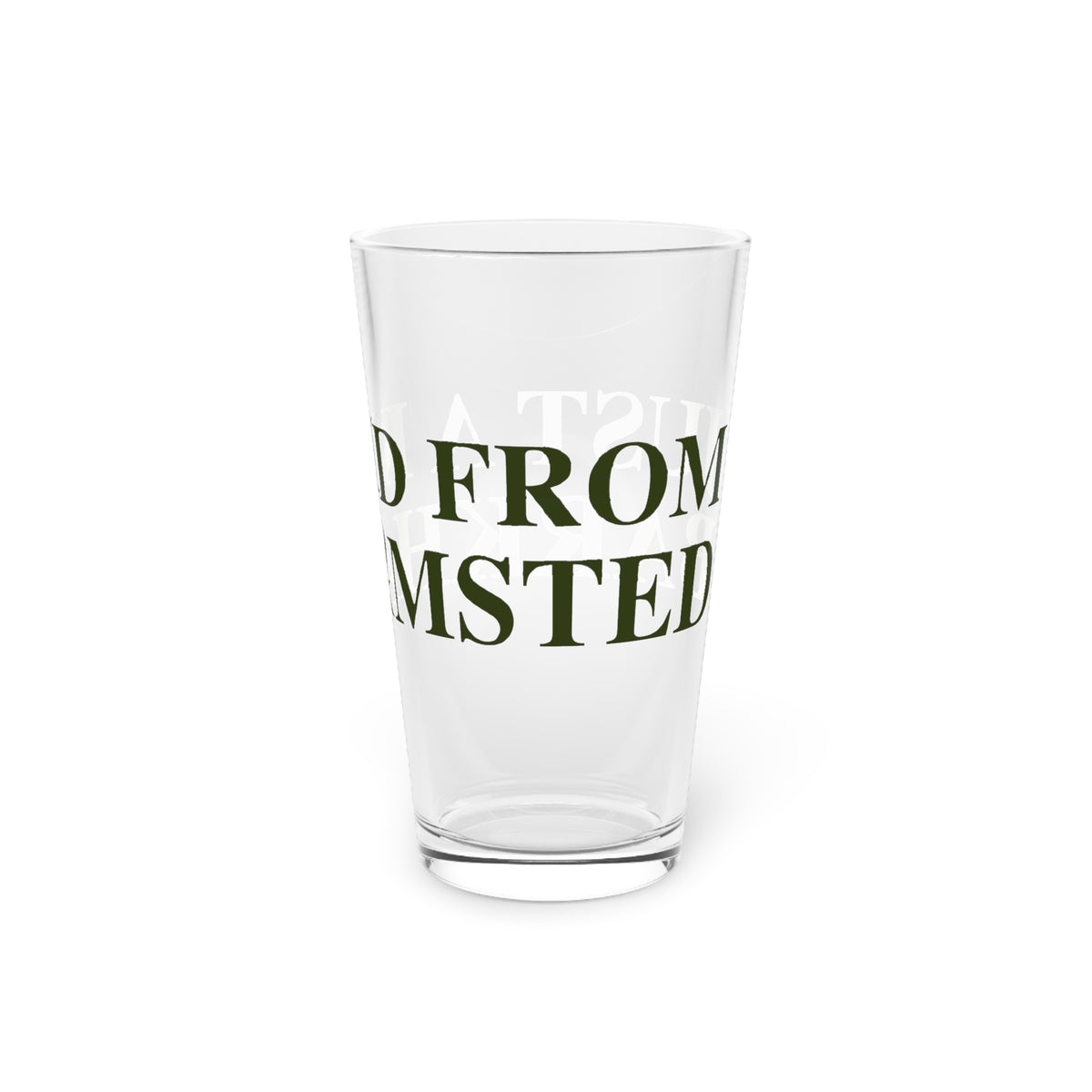 Just a kid from Barkhamsted Pint Glass, 16oz