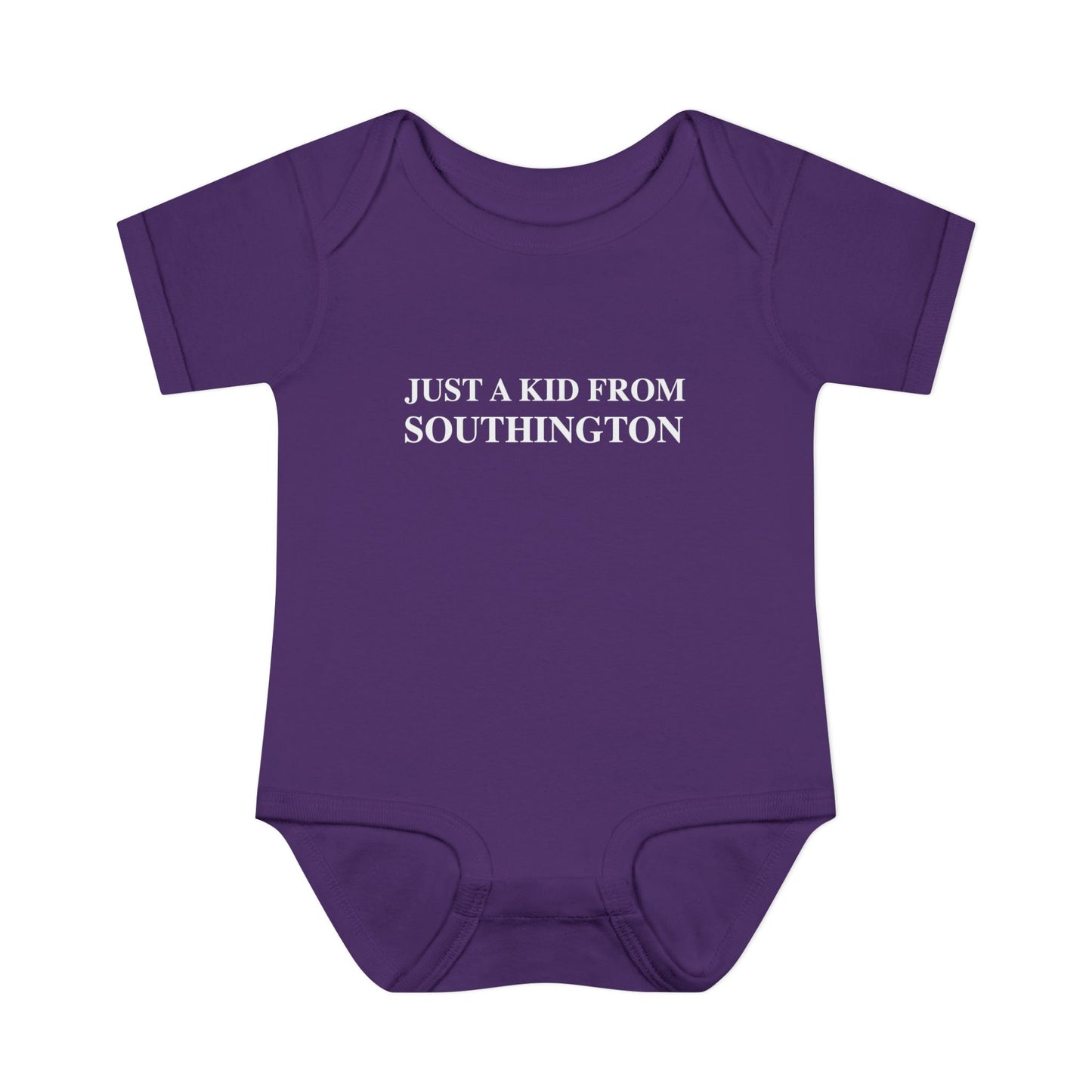 Just a kid from Southington Infant Baby Rib Bodysuit