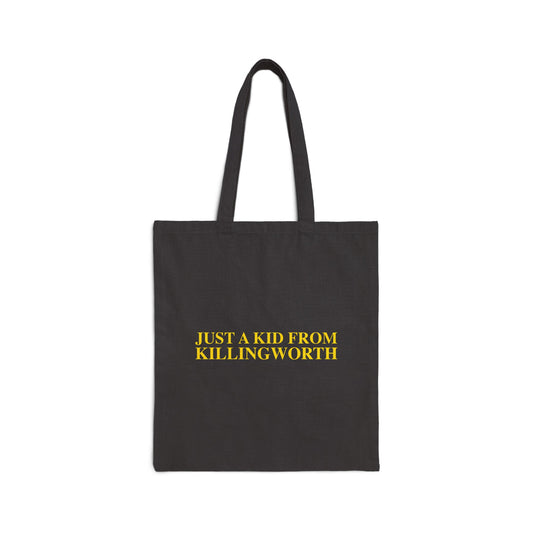 Just a kid from Killingworth Cotton Canvas Tote Bag