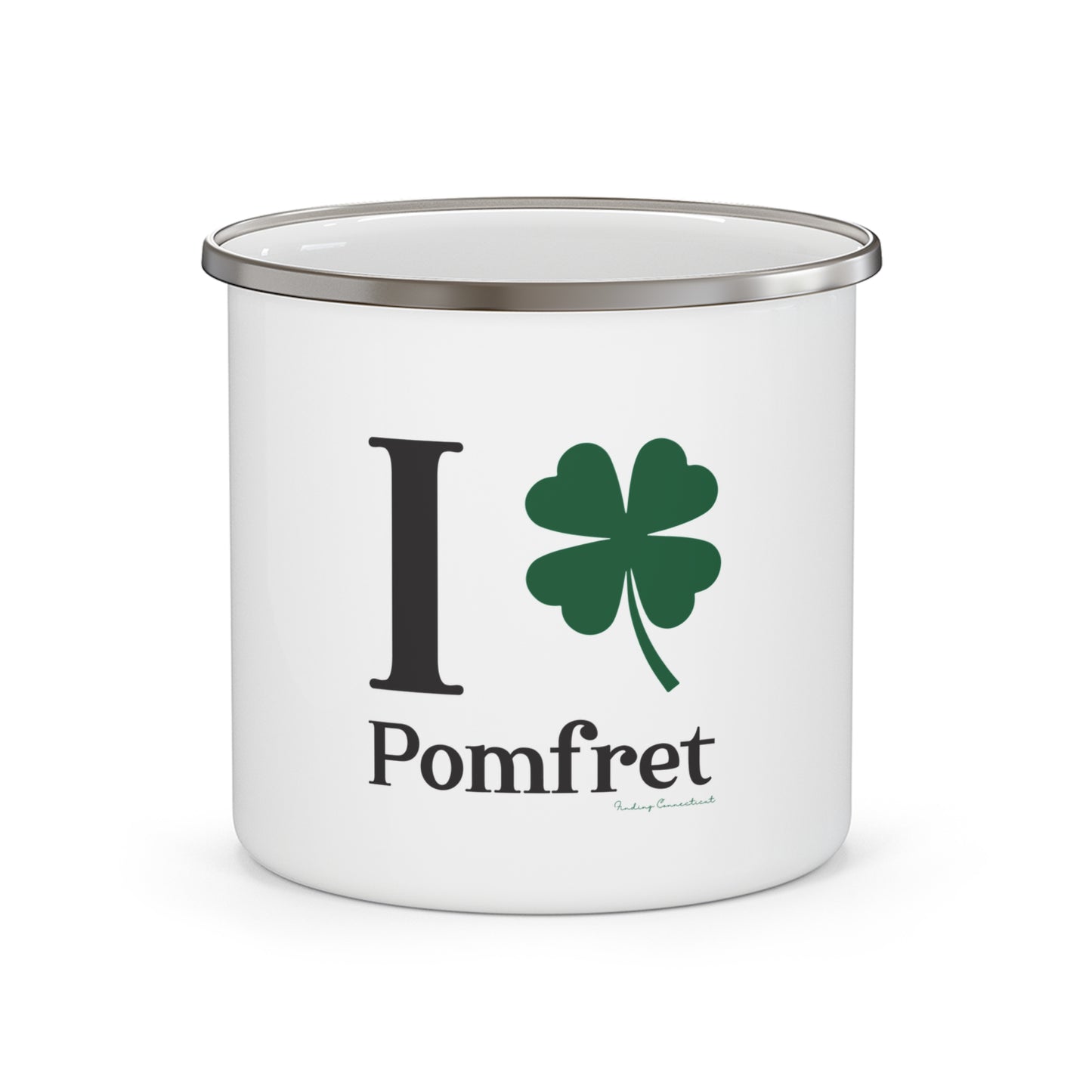I Clover Pomfret Enamel Camping Mug