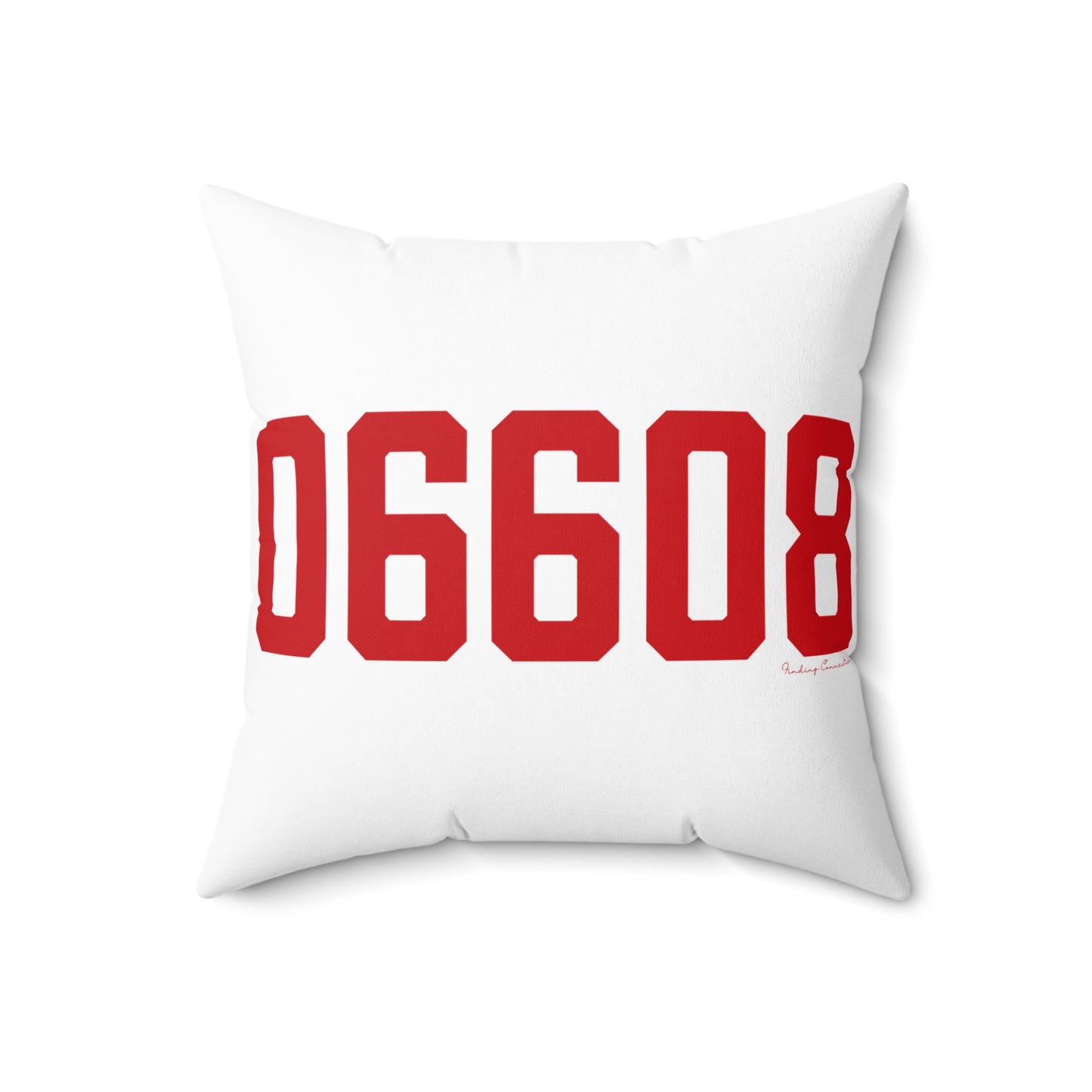 06608 Bridgeport Connecticut Zip Code Spun Polyester Square Pillow