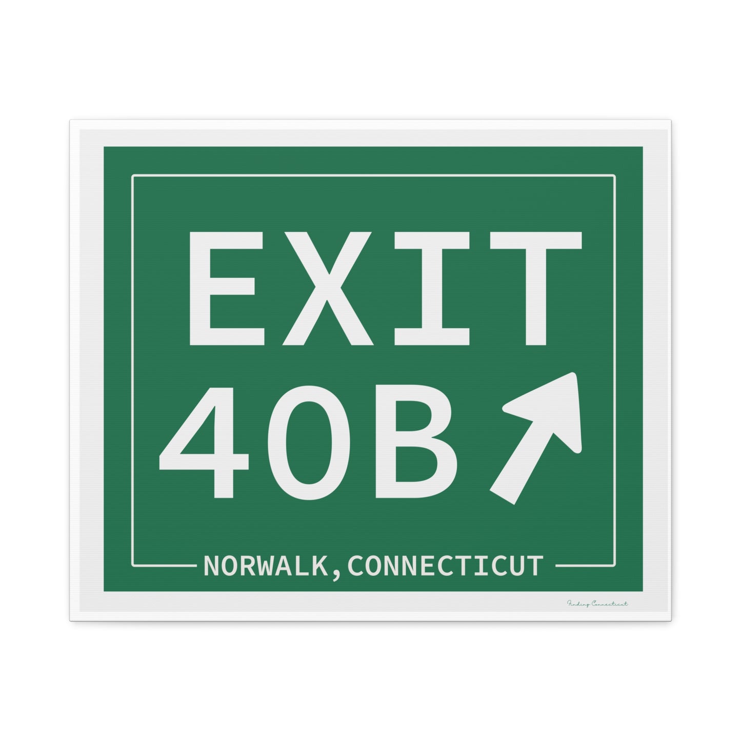 Vintage Exit 40B Merritt Parkway Sign Matte Canvas, Stretched, 1.25"