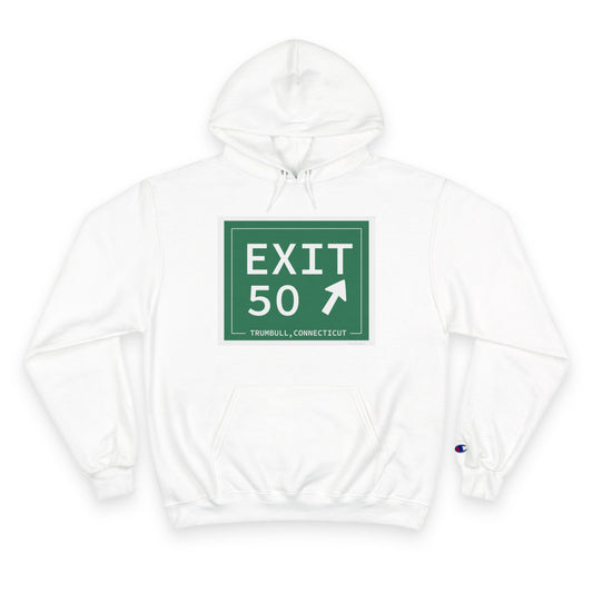 Vintage Exit 50  Merritt Parkway Sign Champion Hoodie